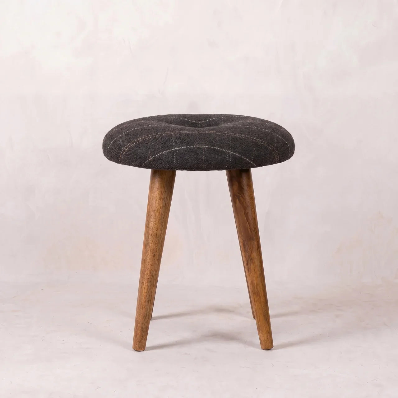 Tweed Patterned Footstool
