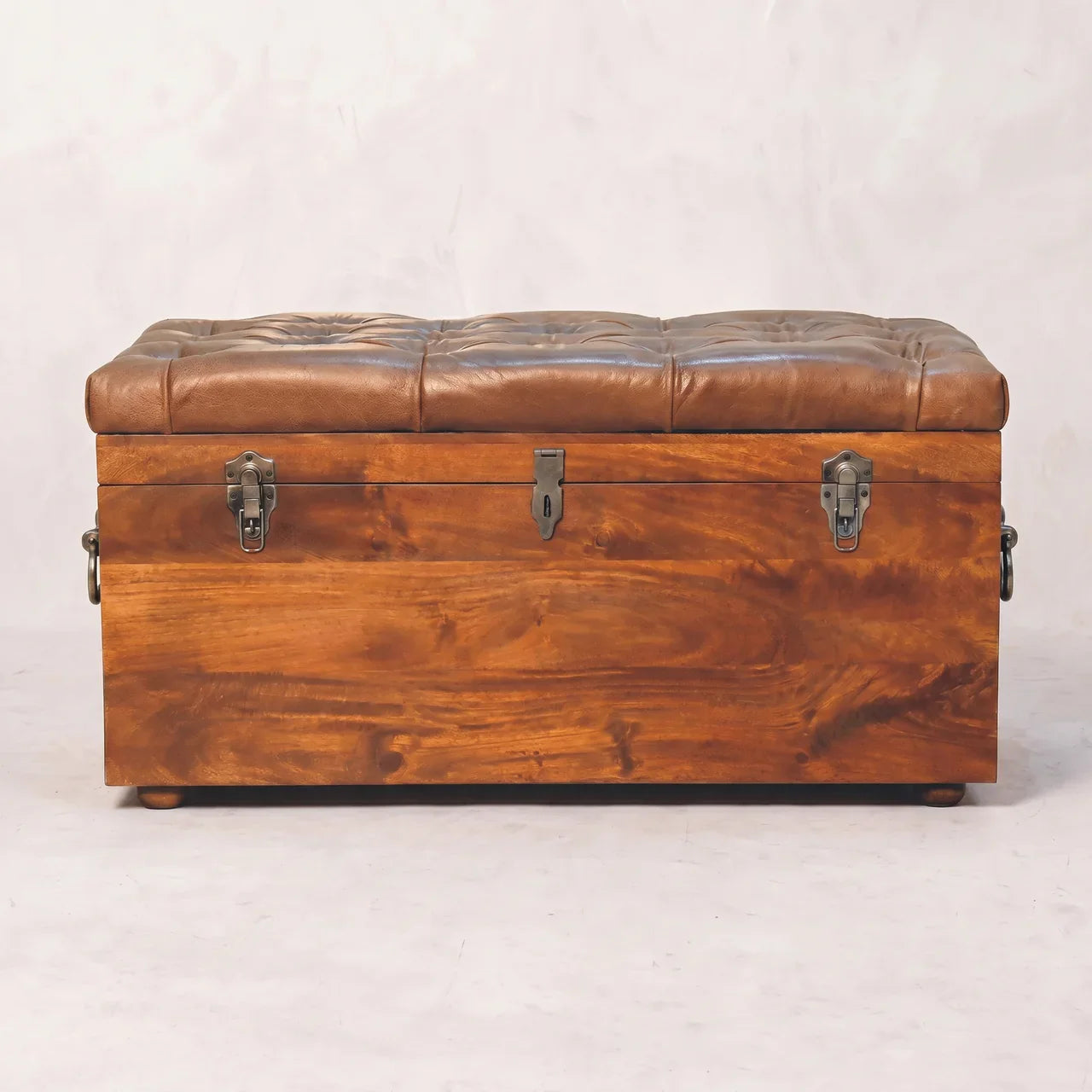 Buffalo Hide Chestnut Storage Trunk