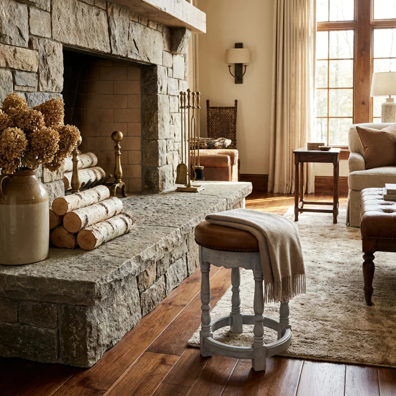 Rustic Charm Stool