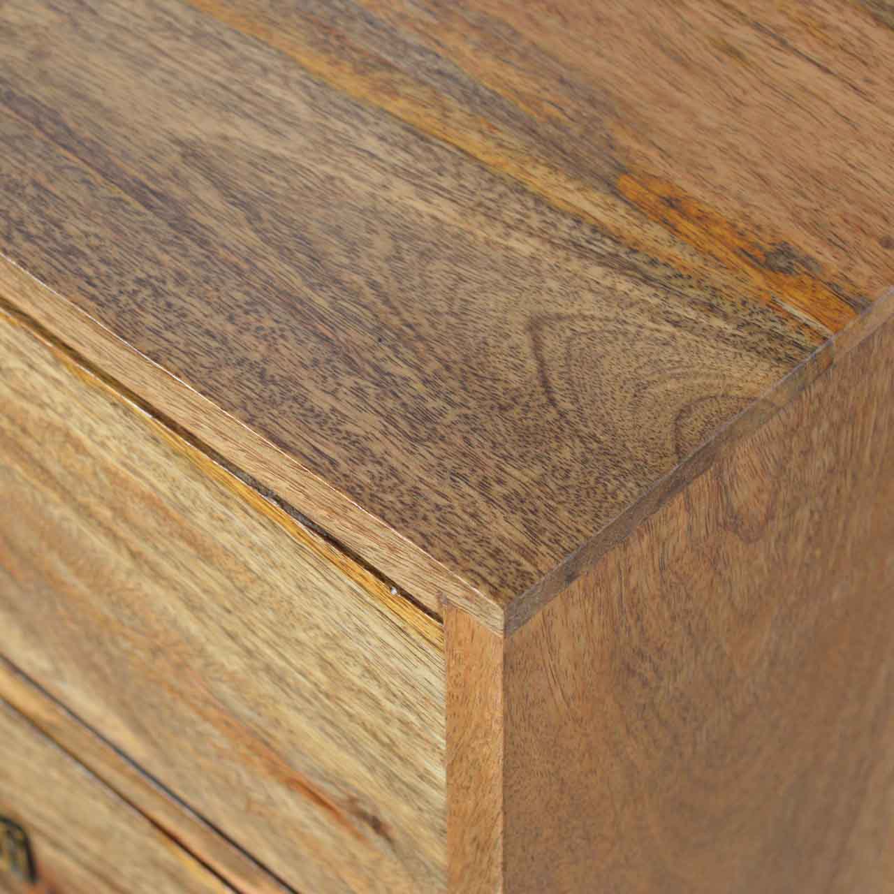 Brass Metal Slot Nightstand