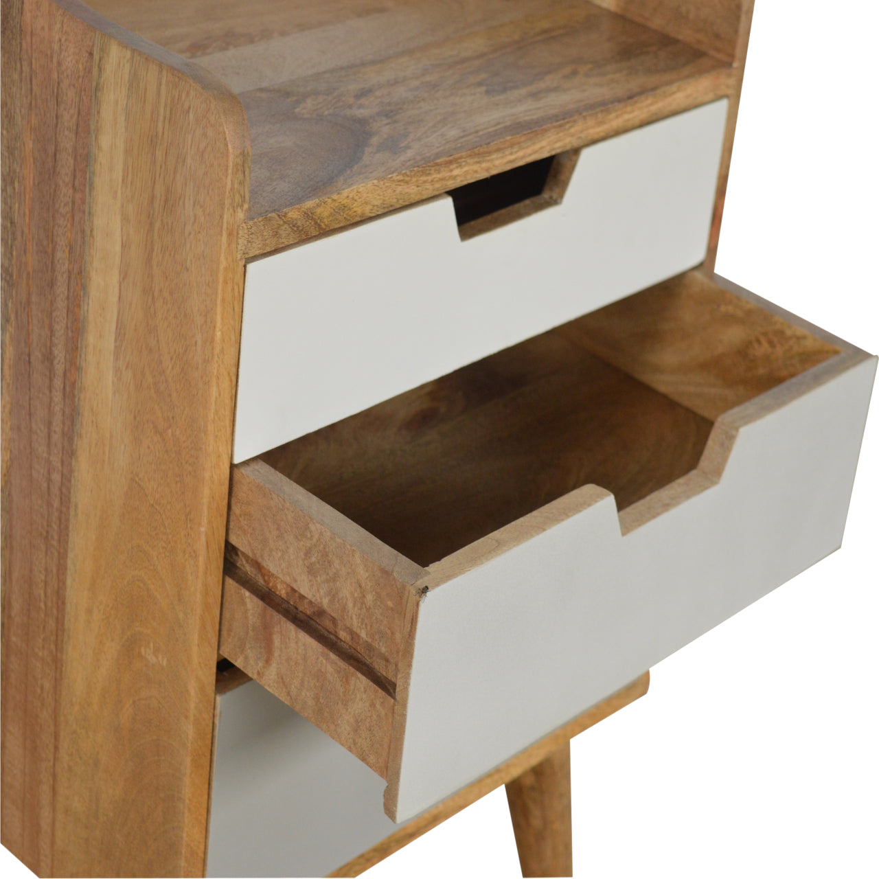 Grey and White Gradient Nightstand