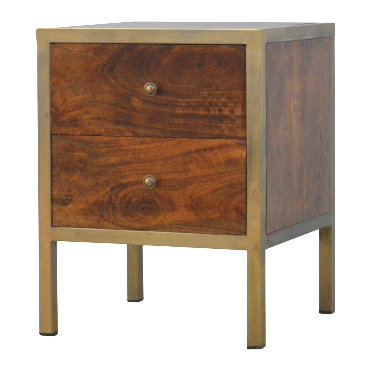 Gold Iron Frame Nightstand