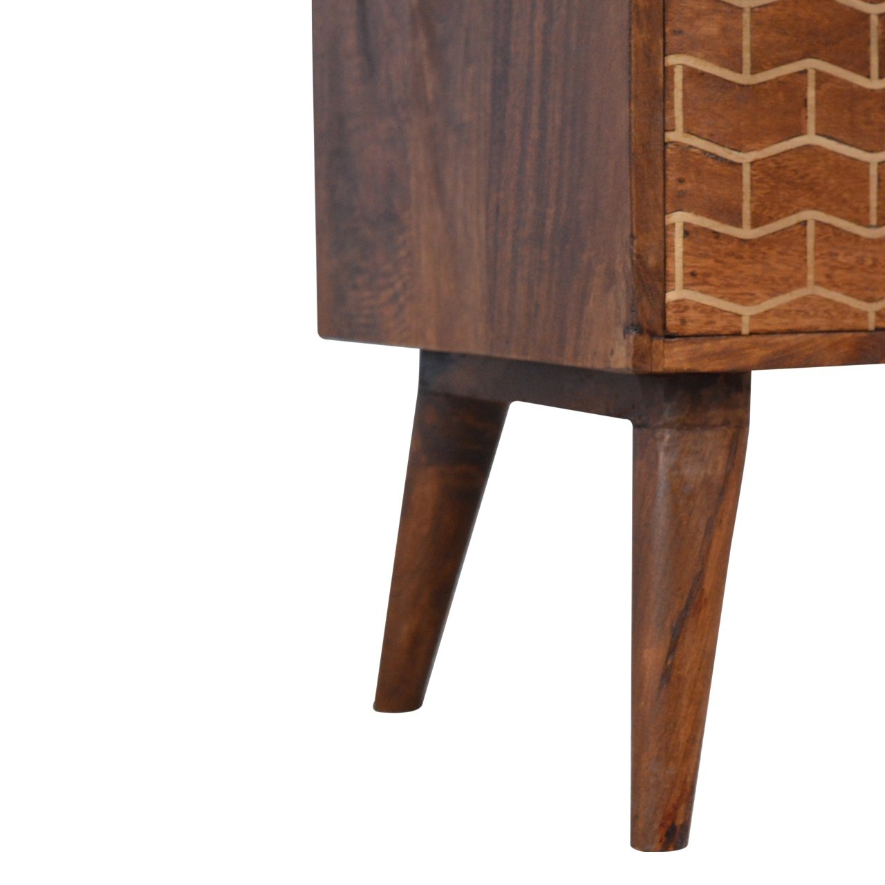 Gold Art Pattern 2 Drawer Nightstand