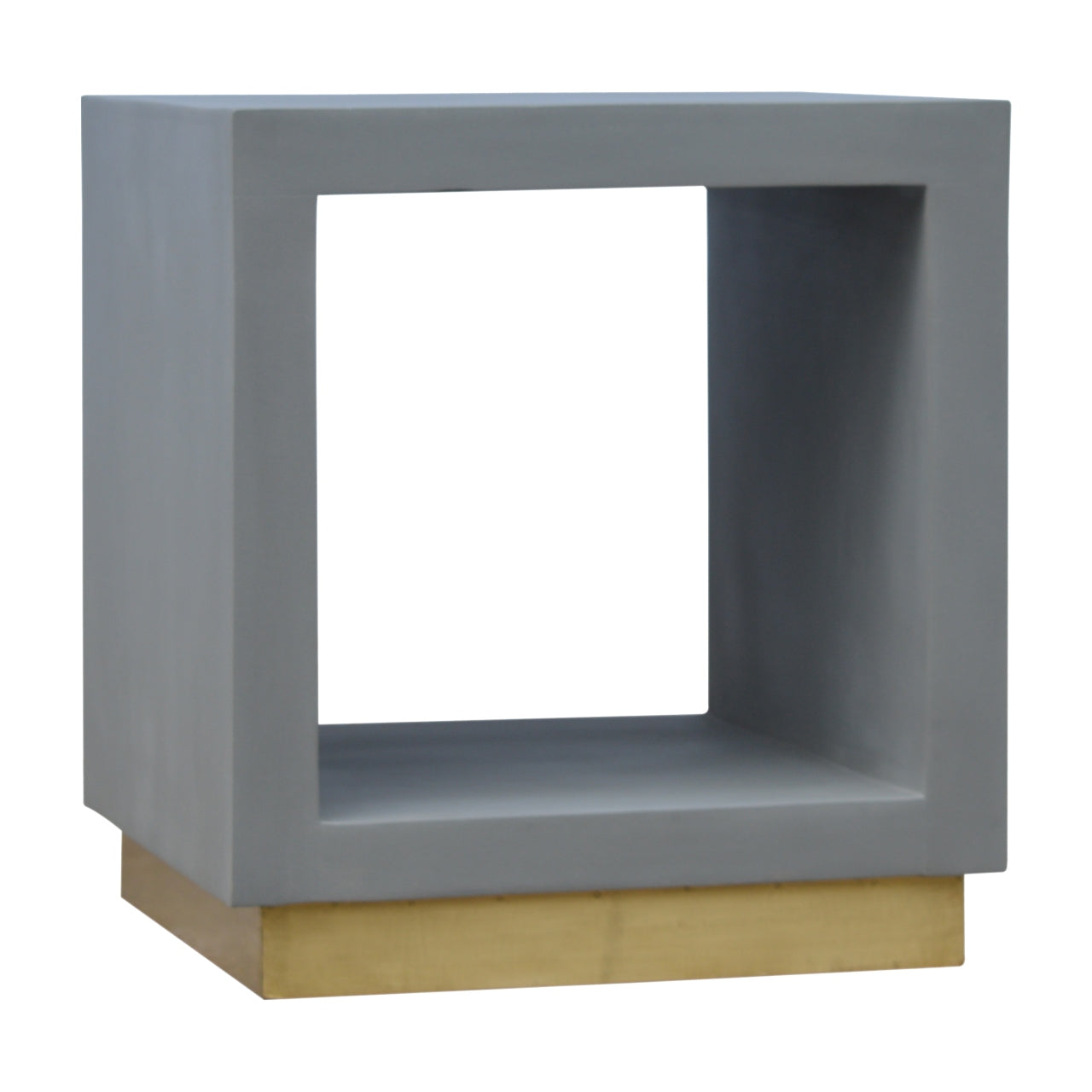 Cement Cube Nightstand Table