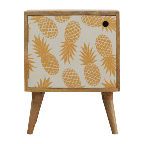 Pineapple Screen Print Nightstand