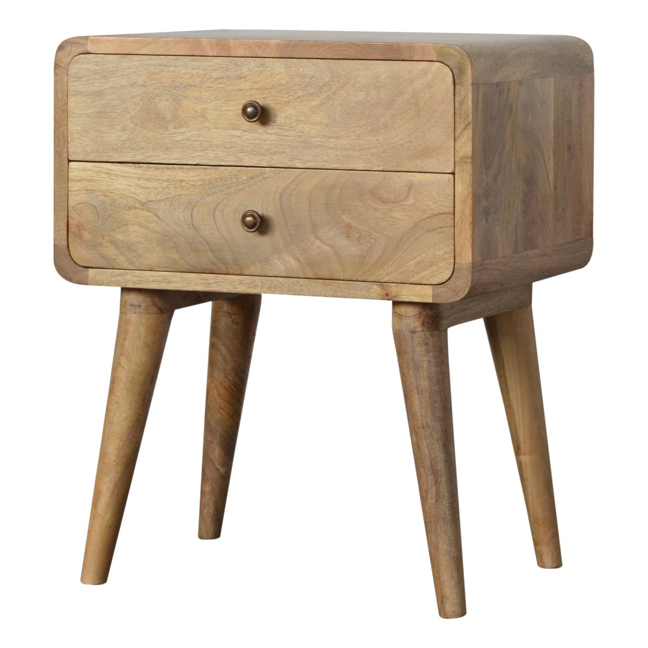 Curved Oak-ish nightstand