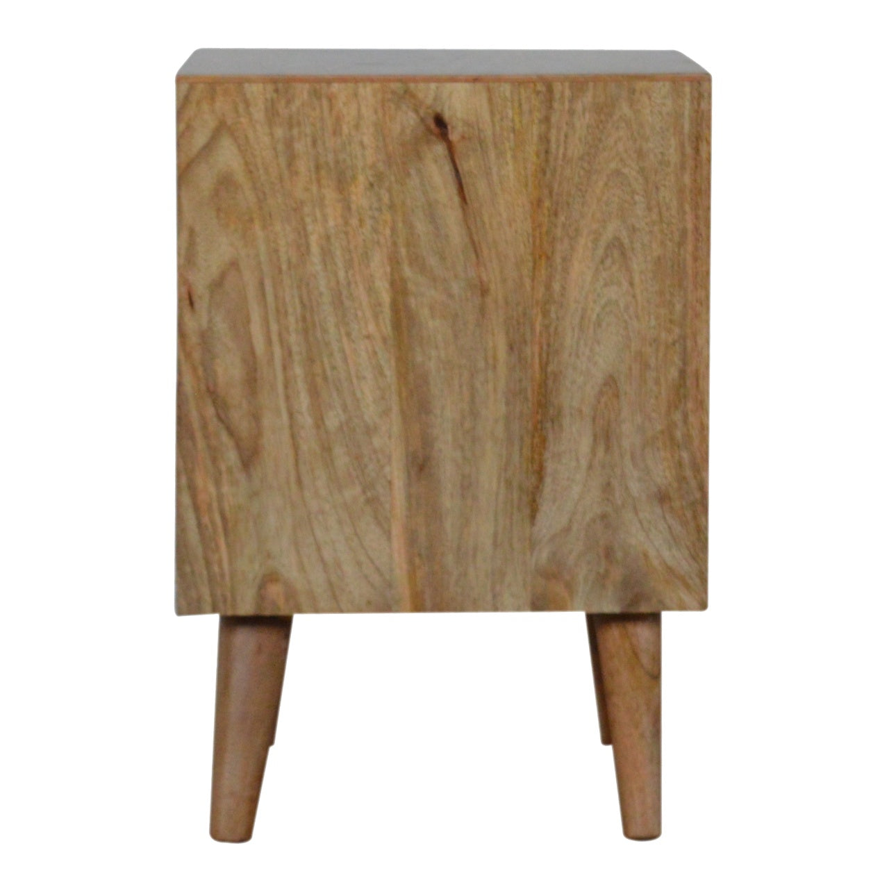 Grey Painted Cut-out Nightstand