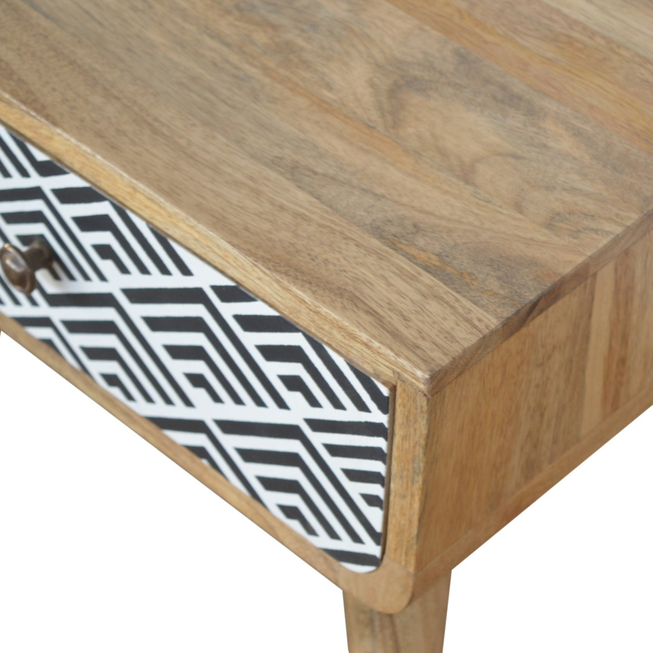 Monochrome Print Nightstand
