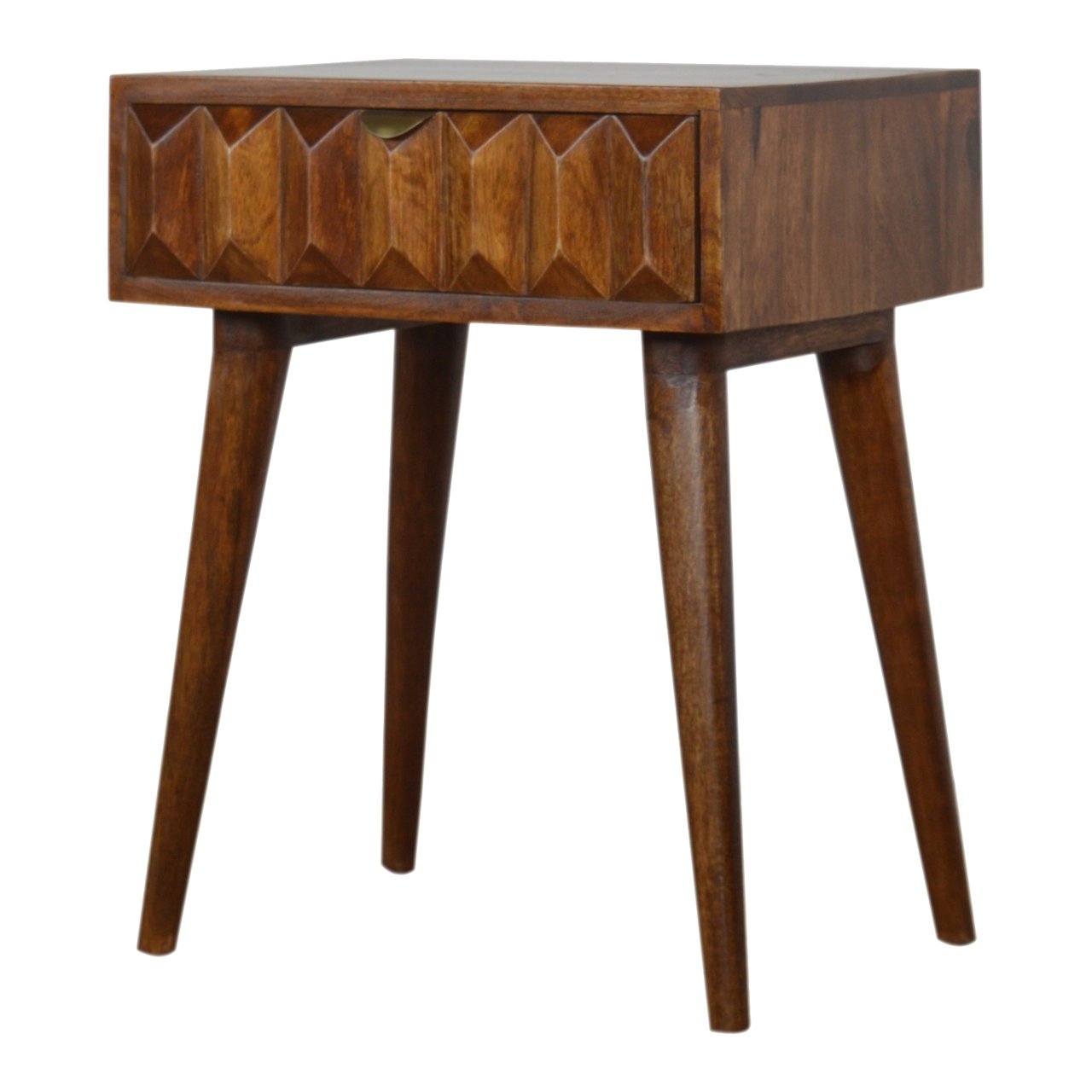 Carved Chestnut Nightstand