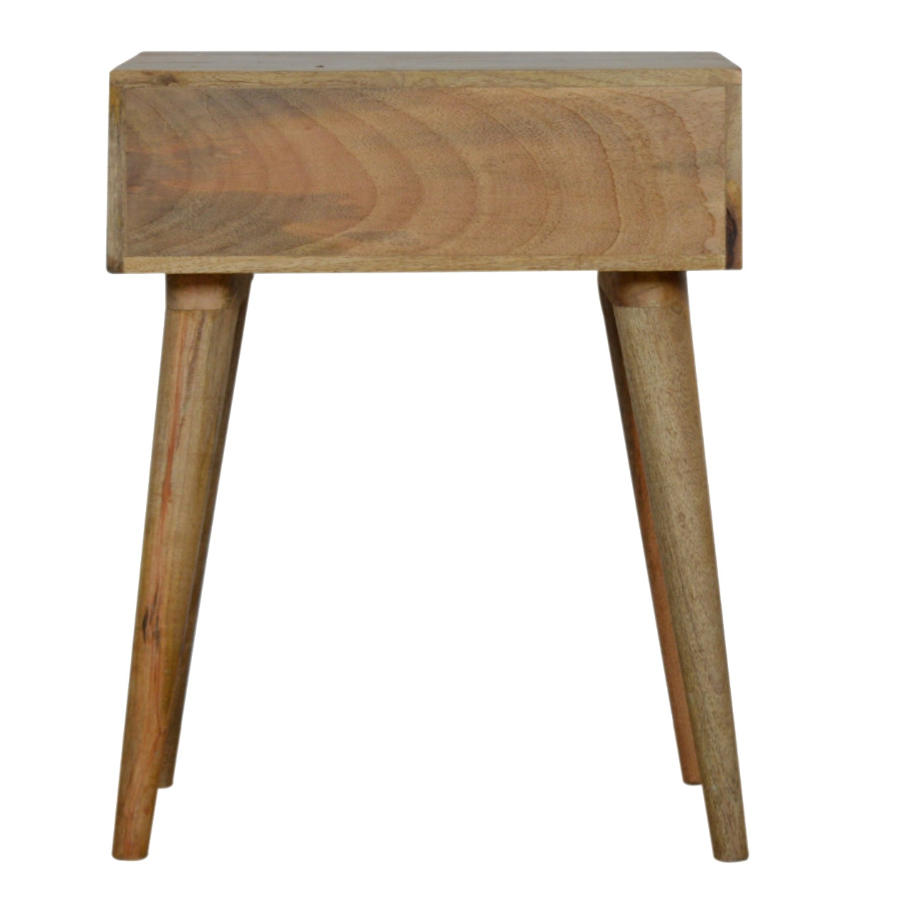 Sleek Cement Brass Inlay Nightstand