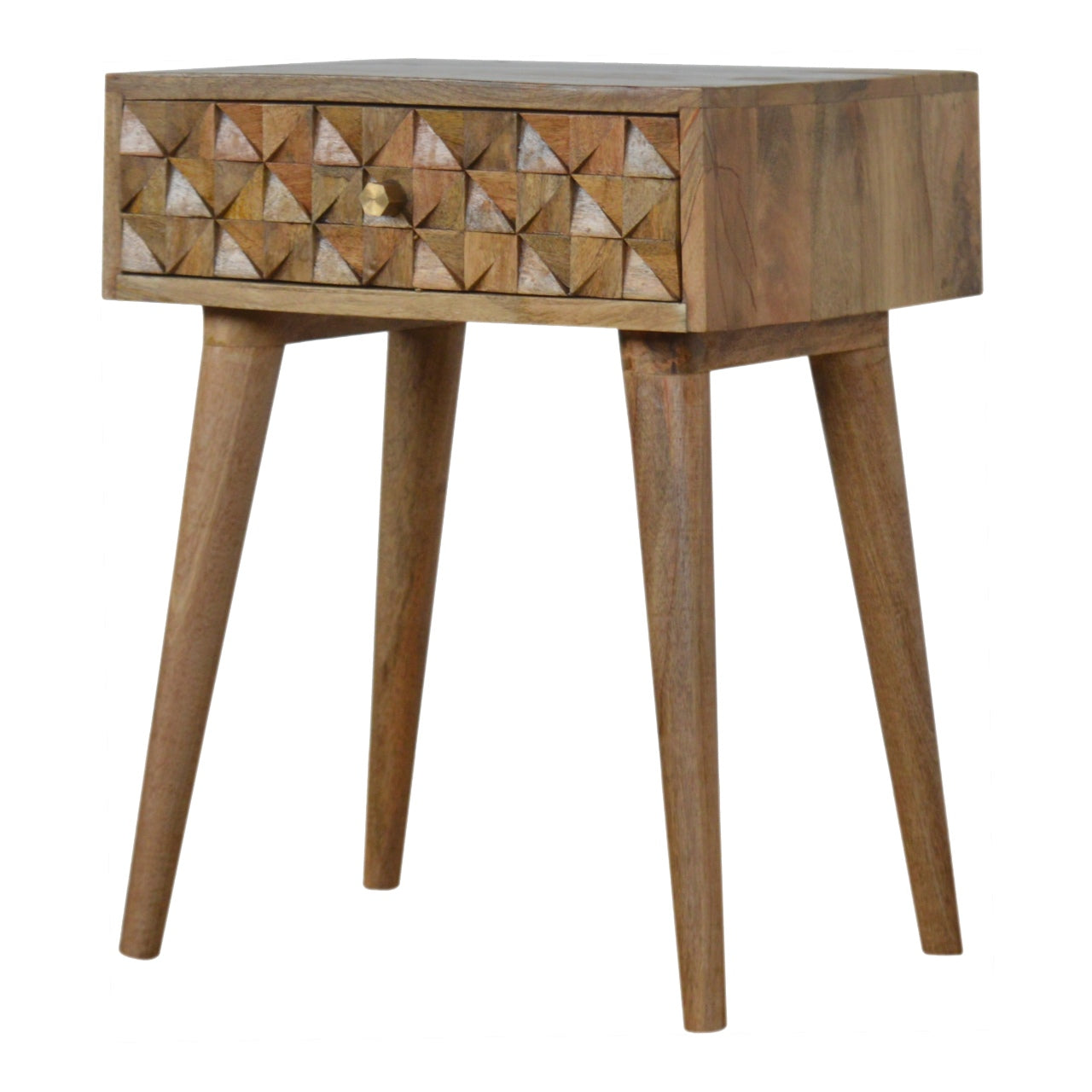 Diamond Carved Nightstand