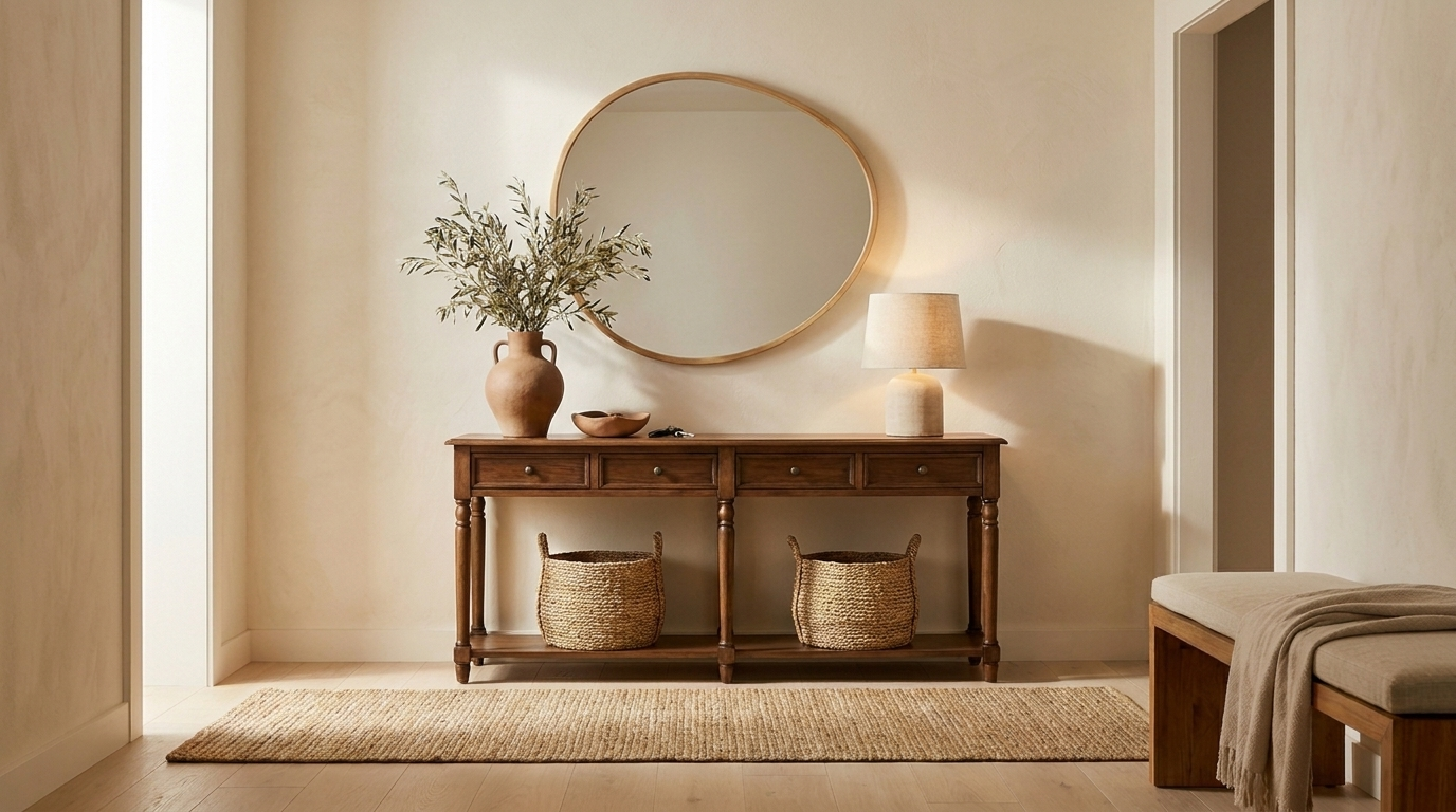 Entryway Furniture Ideas for a Warm Earthy Aesthetic
