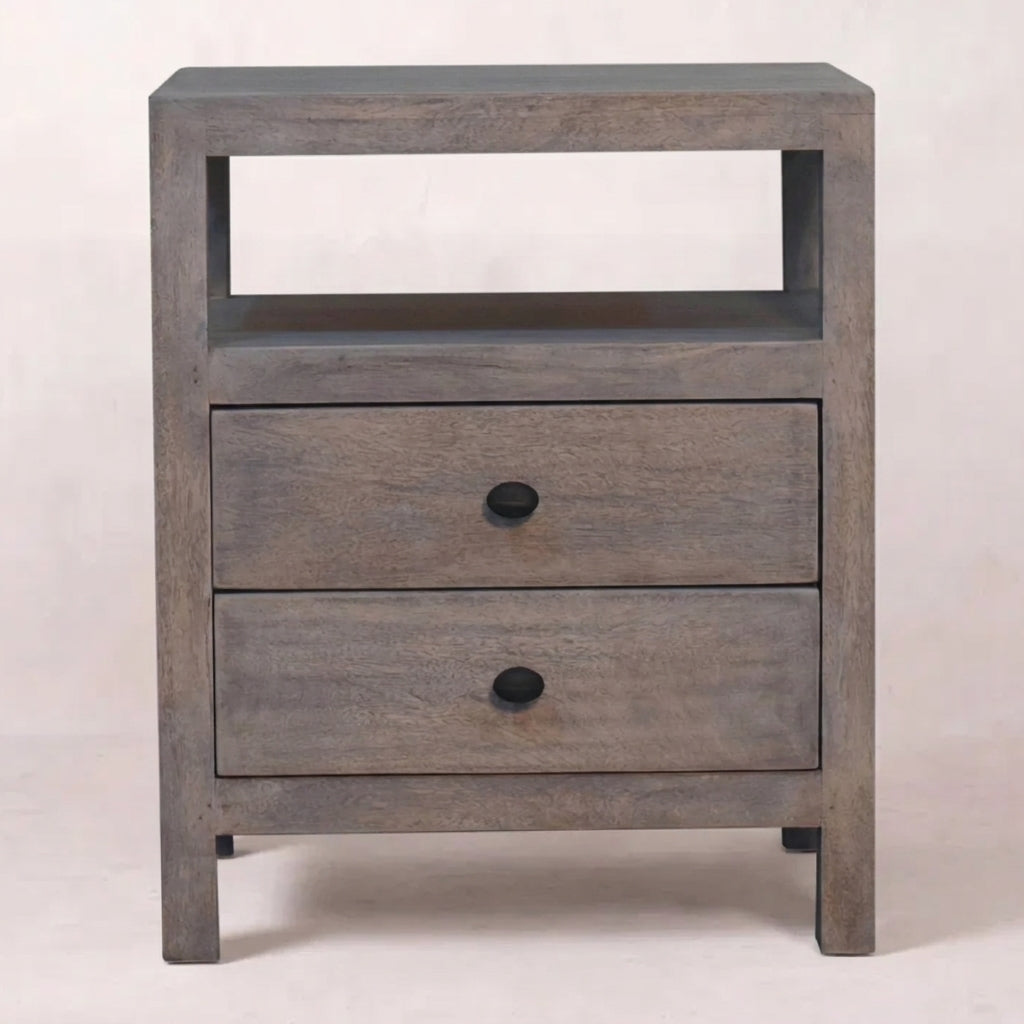 Acid Wash 2 Drawer Open Bedside