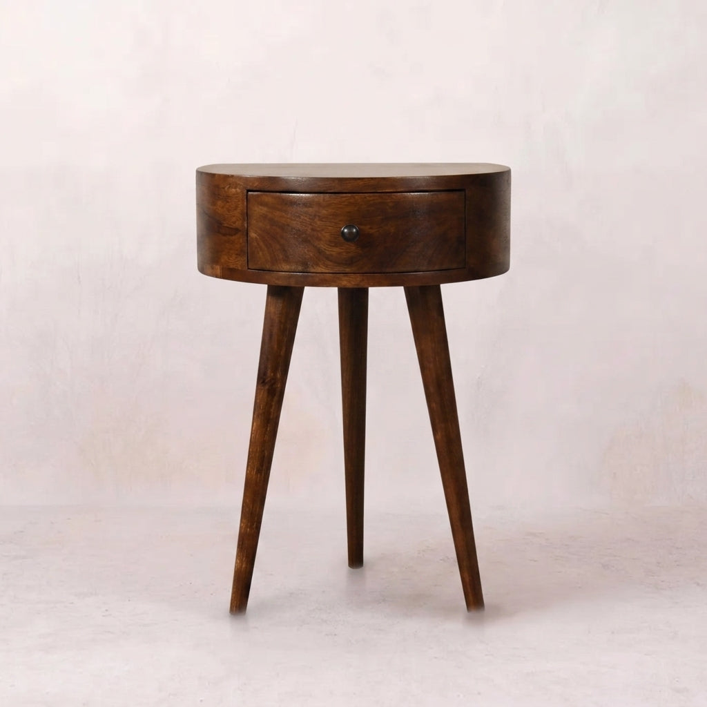 Chestnut Semi Circle nightstand