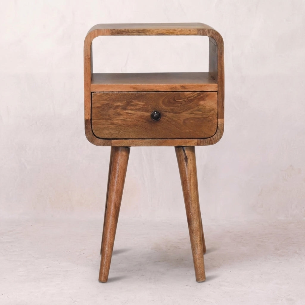 Mini Oakish Curve Open nightstand