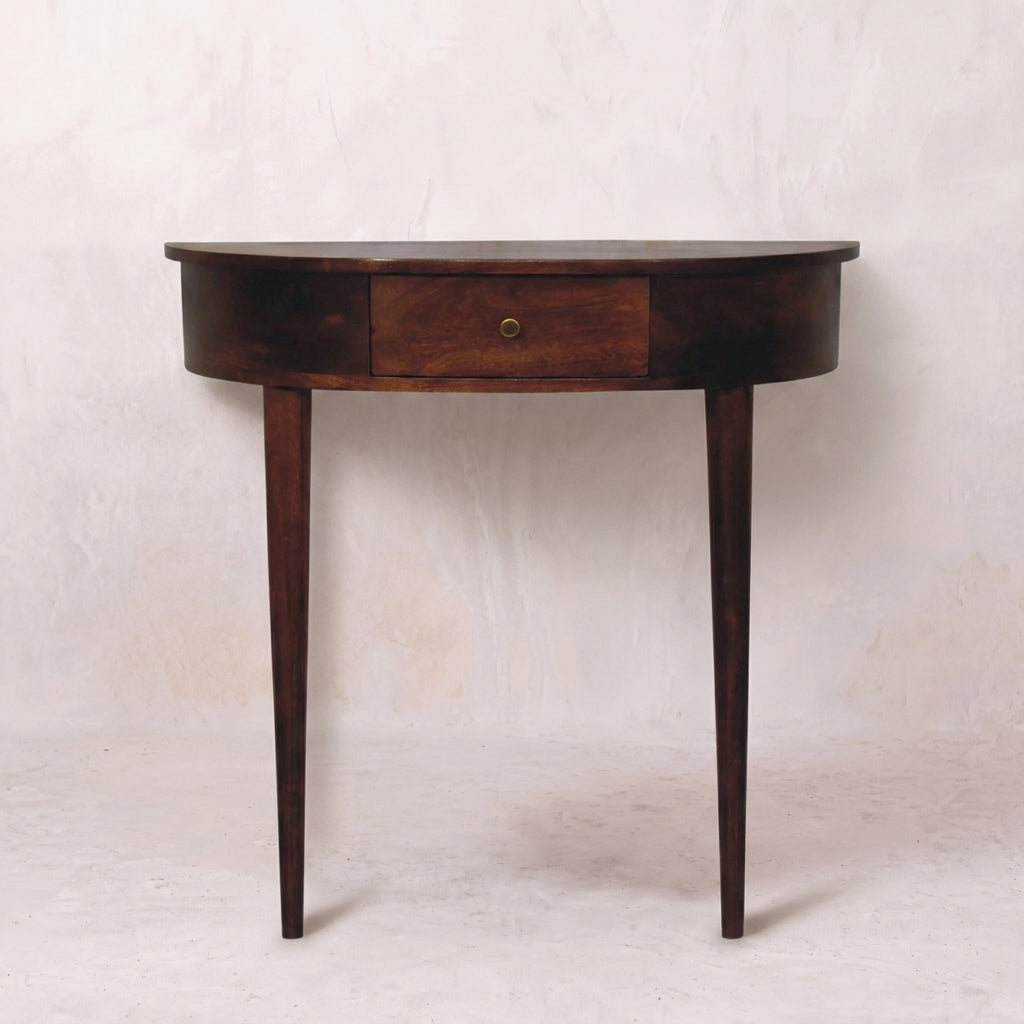 Backless Mounted Chestnut Console