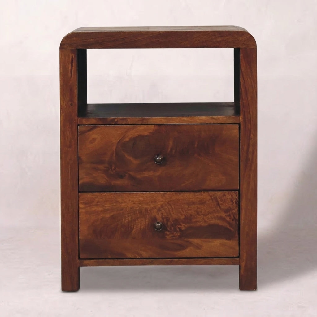 Solid Wood Chestnut Nightstand