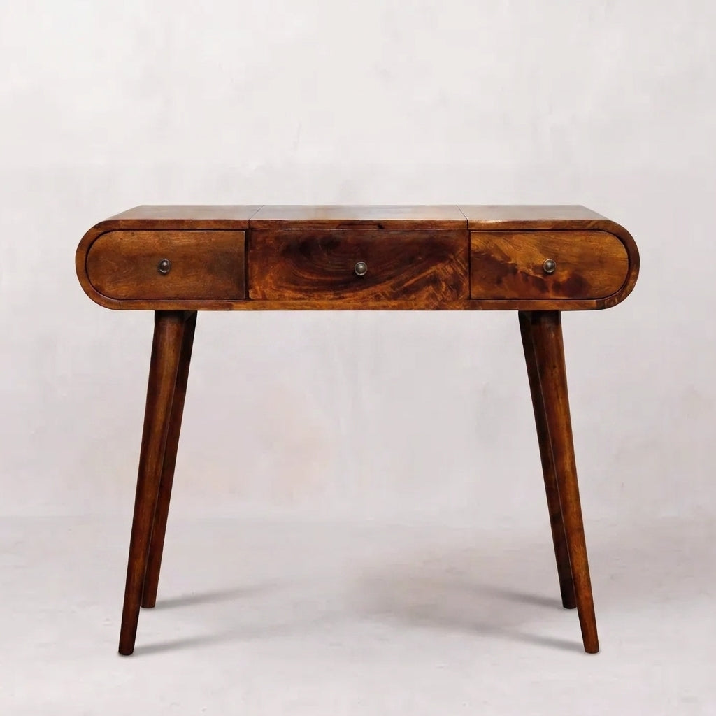 Chestnut Solid Wood Nordic Dressing Table