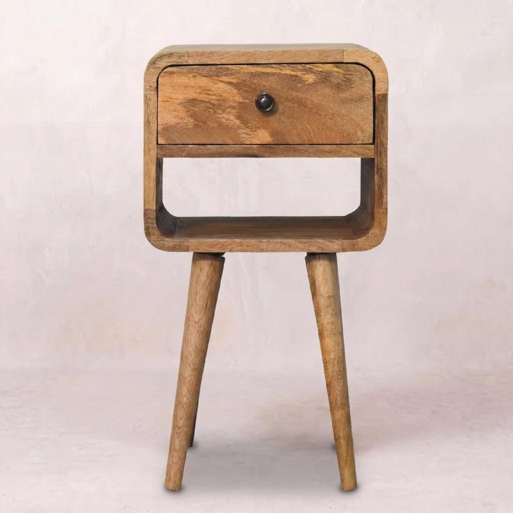 Mini Oak-ish Curve Lower nightstand