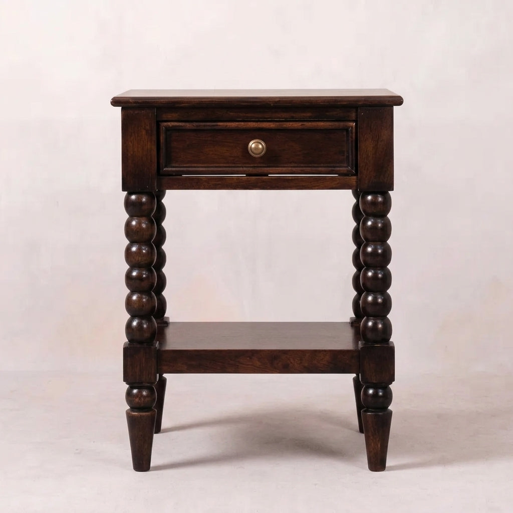 Solid Wood Winewood Oak Nightstand 23.5"