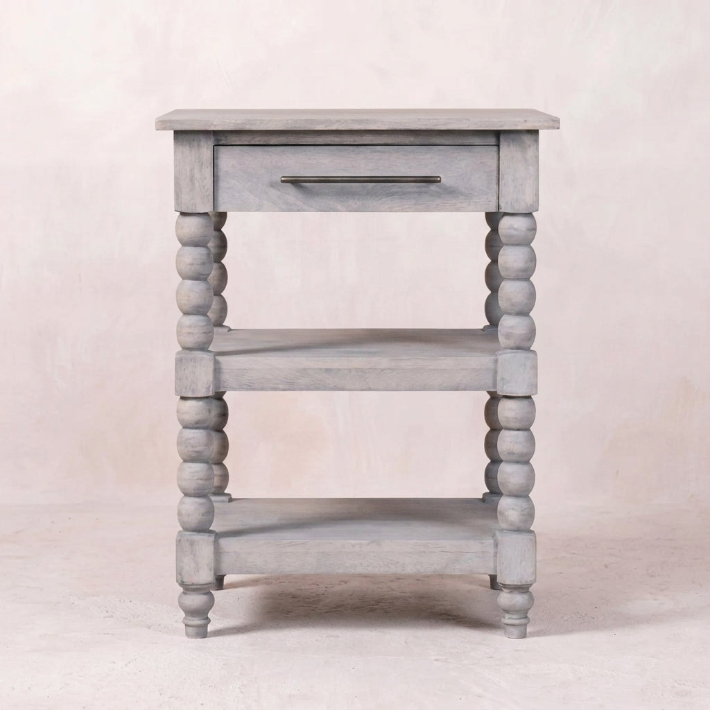 Solid Wood Acid Wash Side Table