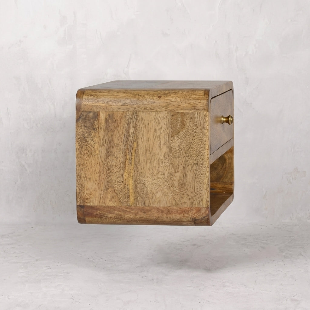 Floating Curve Open Slot nightstand