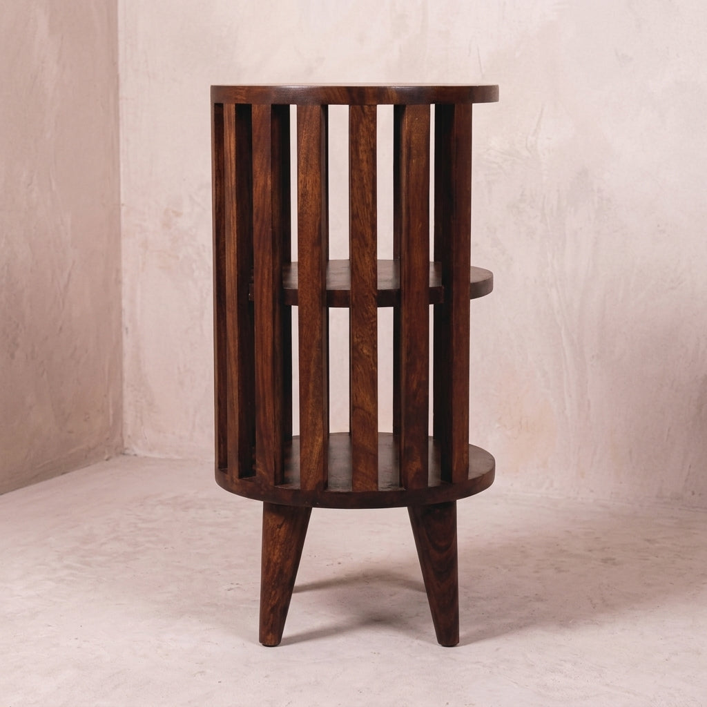 Ariella Double Shelf Chestnut Bedside
