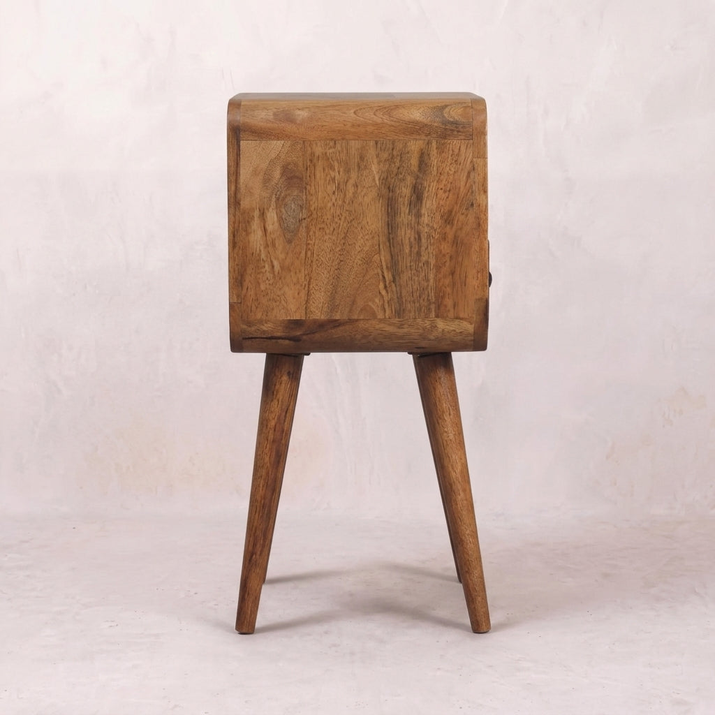 Mini Oakish Curve Open nightstand