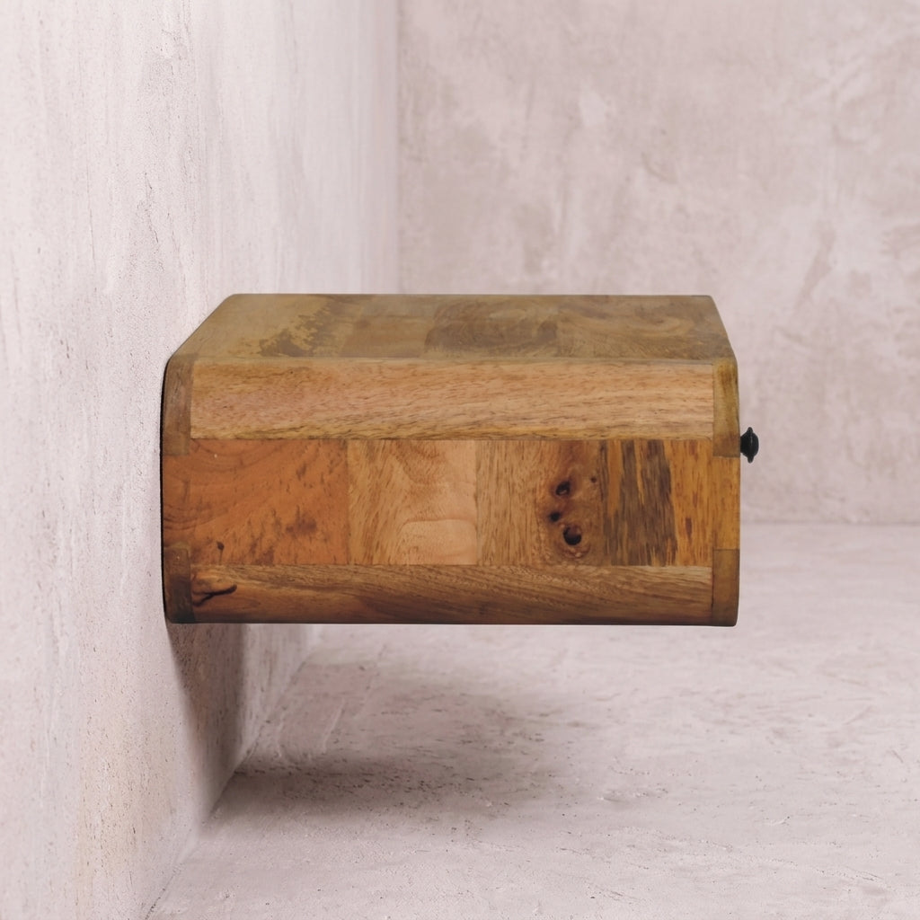 Avora Wall-Mounted Oak-ish 1 Drawer Nightstand