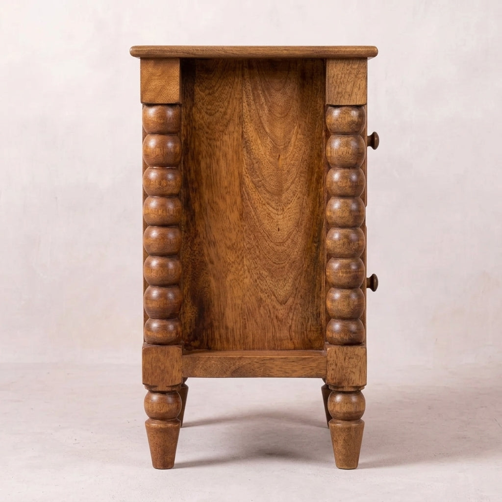 Solid Wood Amber Oak Nightstand 21.5"