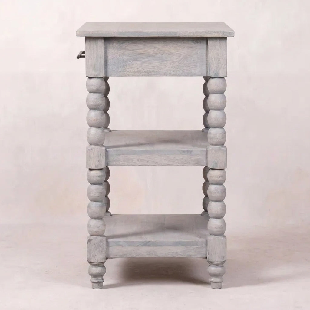 Solid Wood Acid Wash Side Table