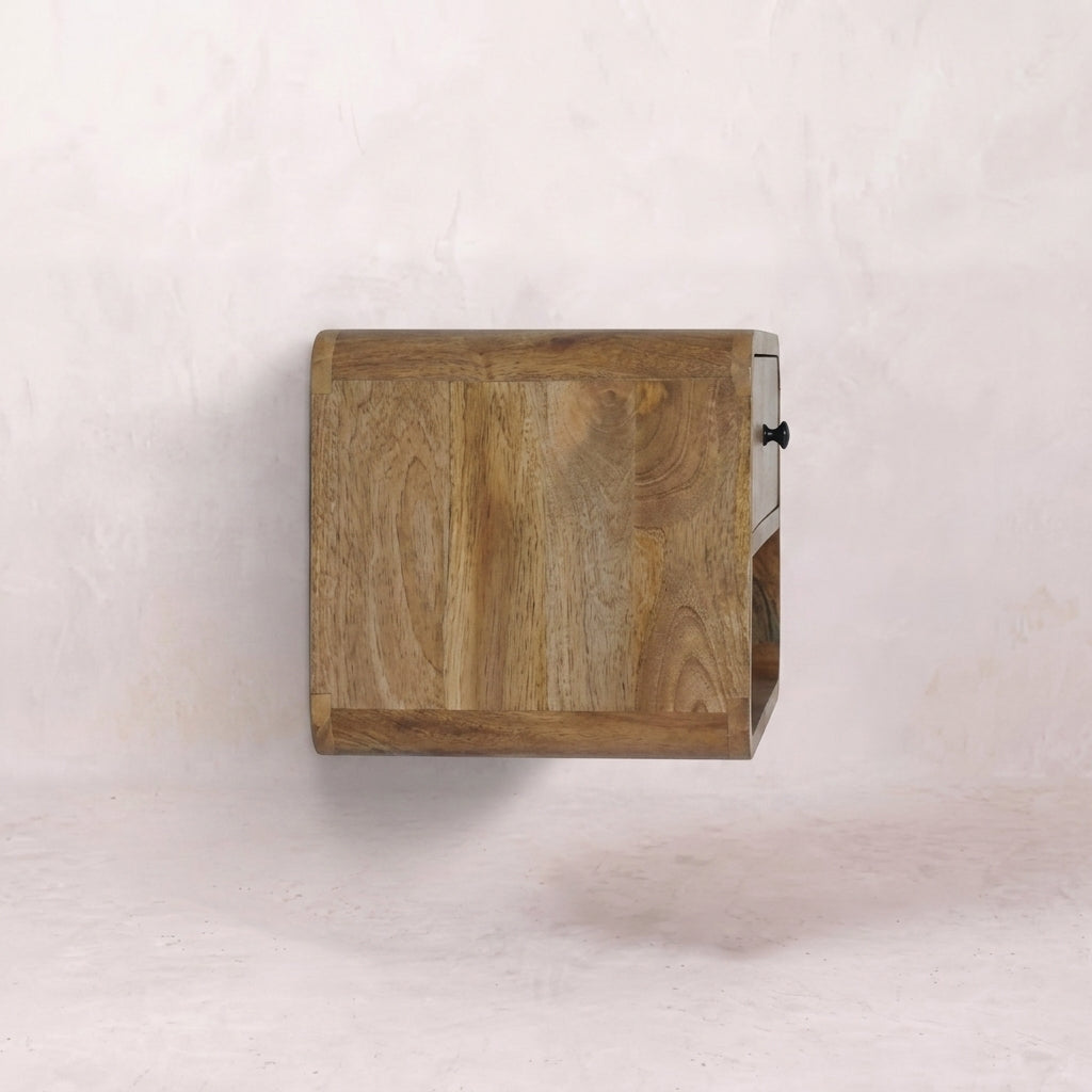 Large Floating Curve Open Slot Bedside