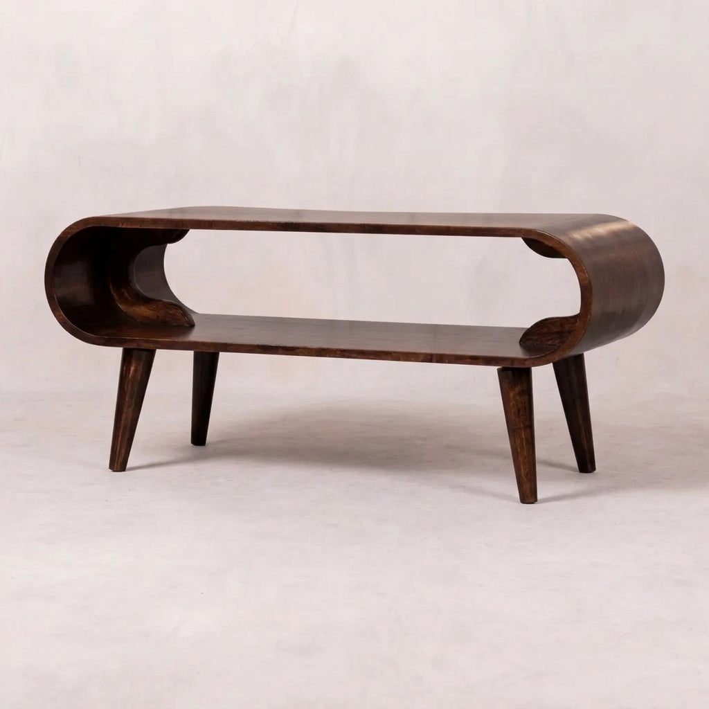 California Walnut Solid Wood Nordic Coffee Table