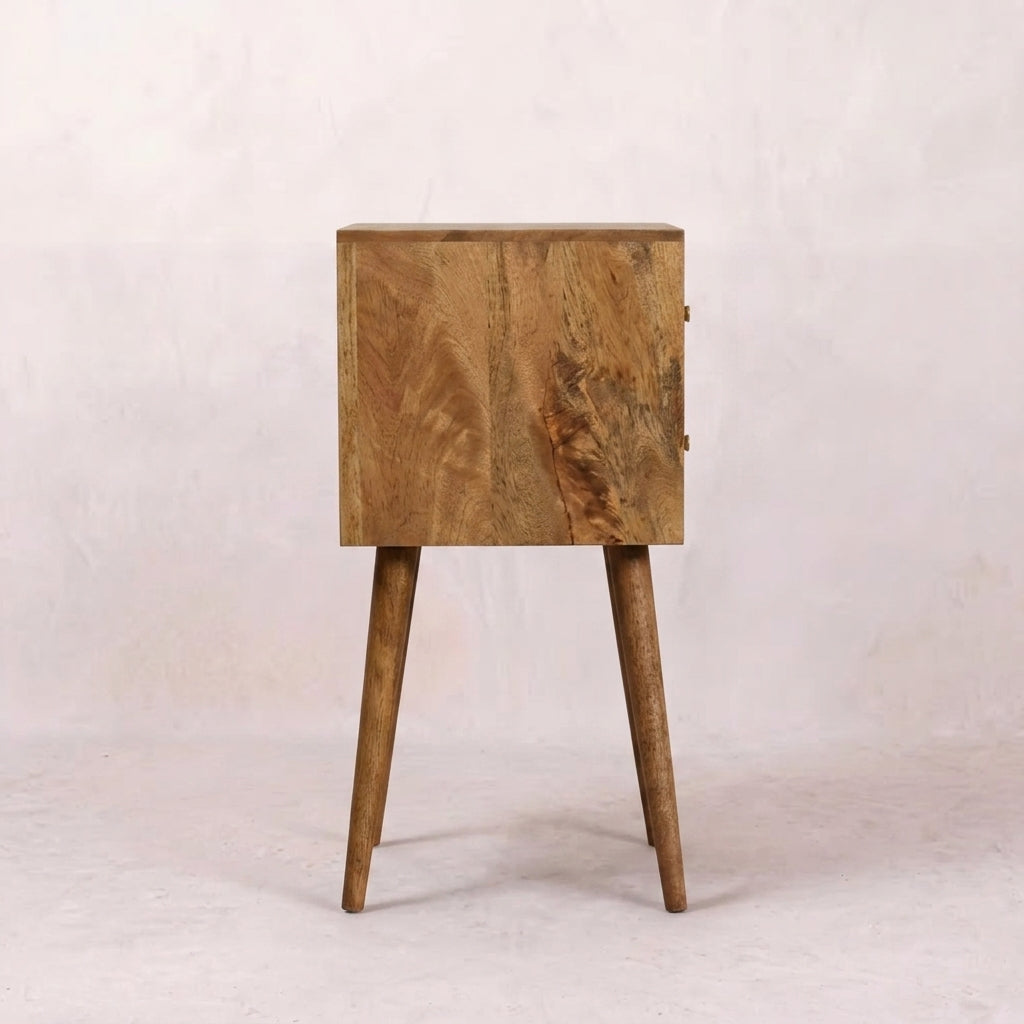 Mini Cube Carved 2 Drawer nightstand