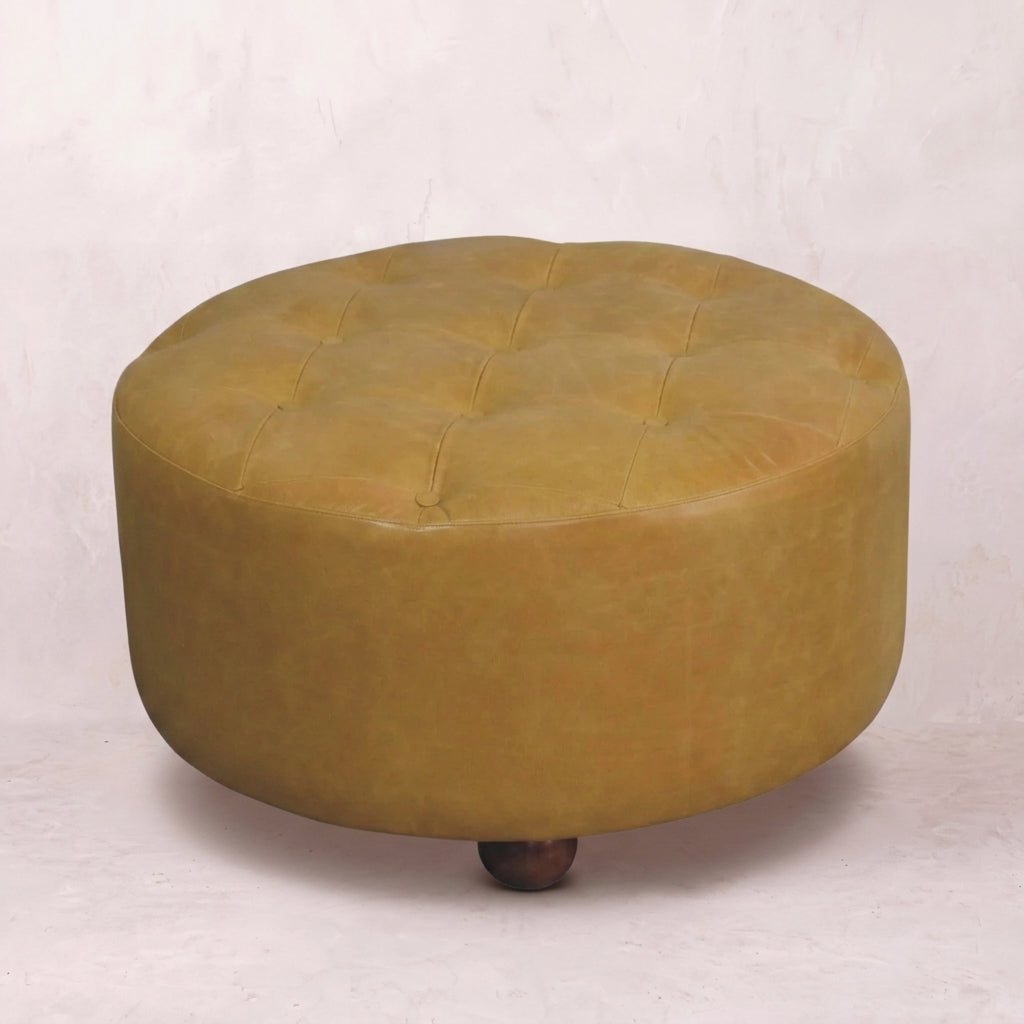 Amber Oak Leather Coffee Table
