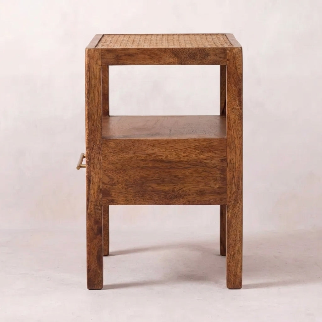 Saffron Rattan Nightstand
