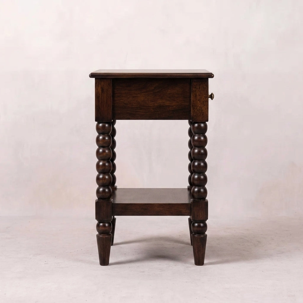 Solid Wood Winewood Oak Nightstand 23.5"