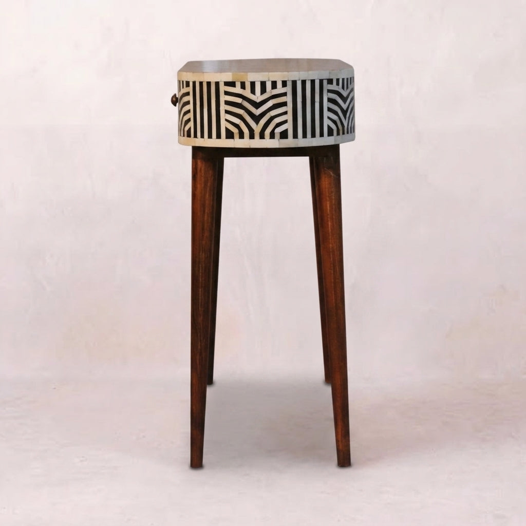 Honey Caramel Edessa Bone Inlay Console Table