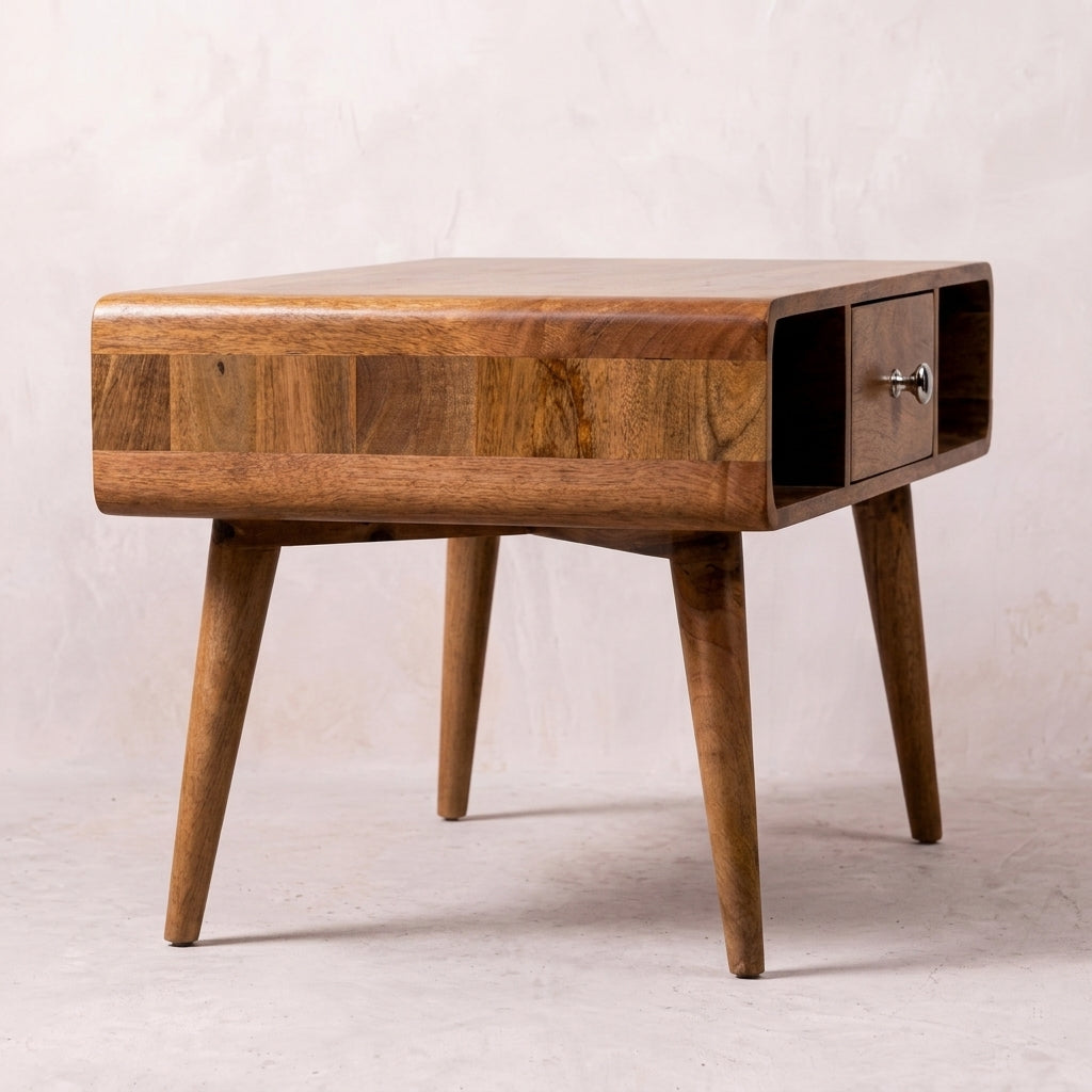 Curved Oak-ish Coffee Table