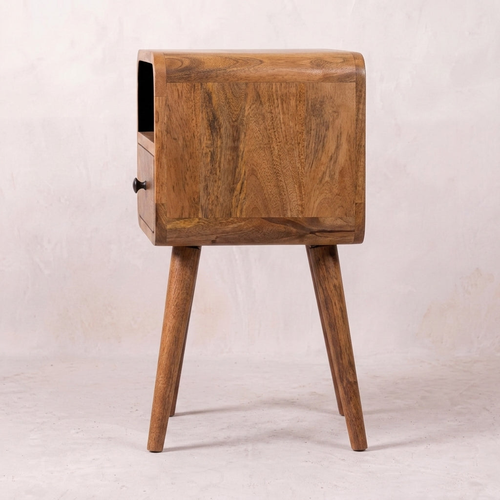 Mini Oakish Curve Open nightstand
