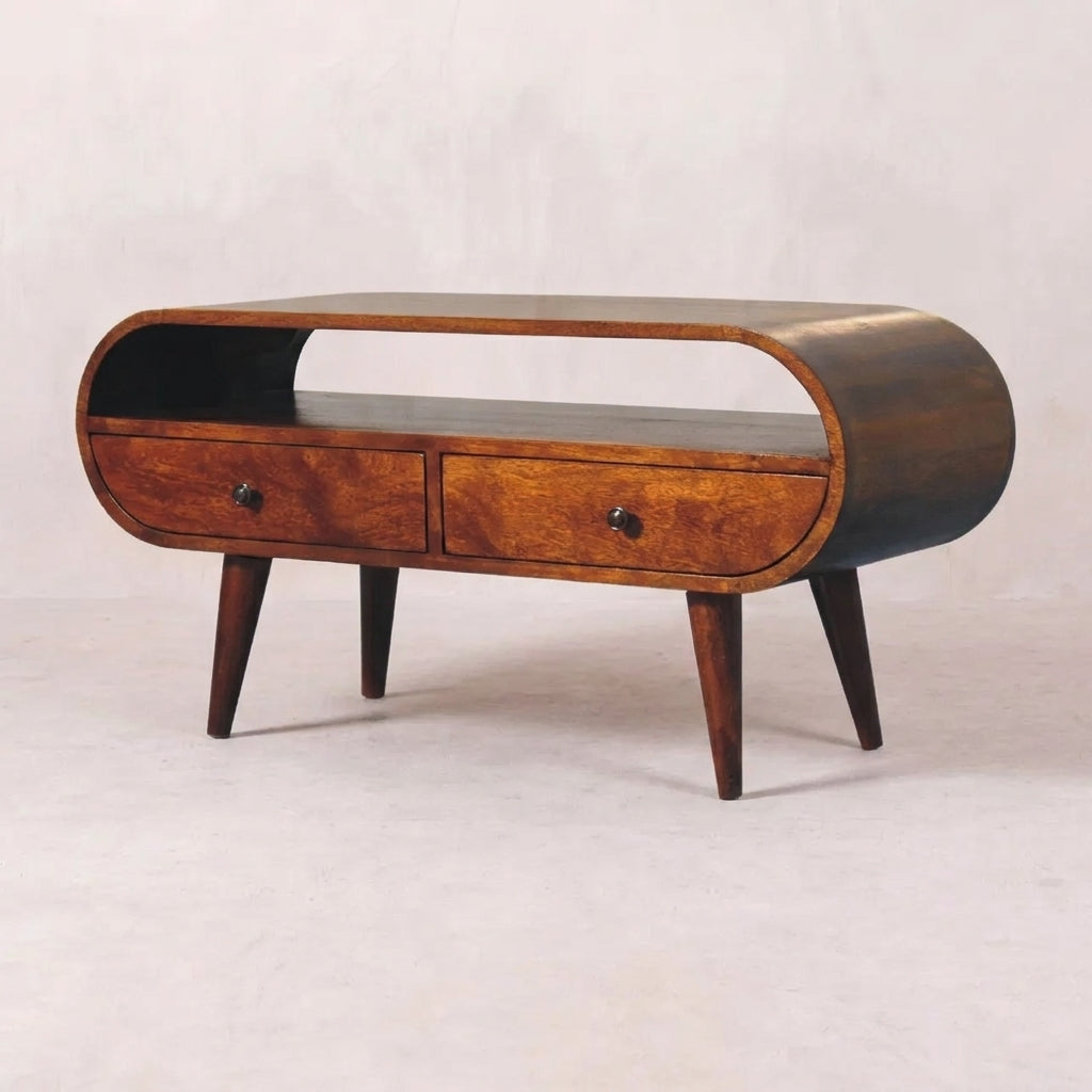 Chestnut Solid Wood Nordic TV Stand