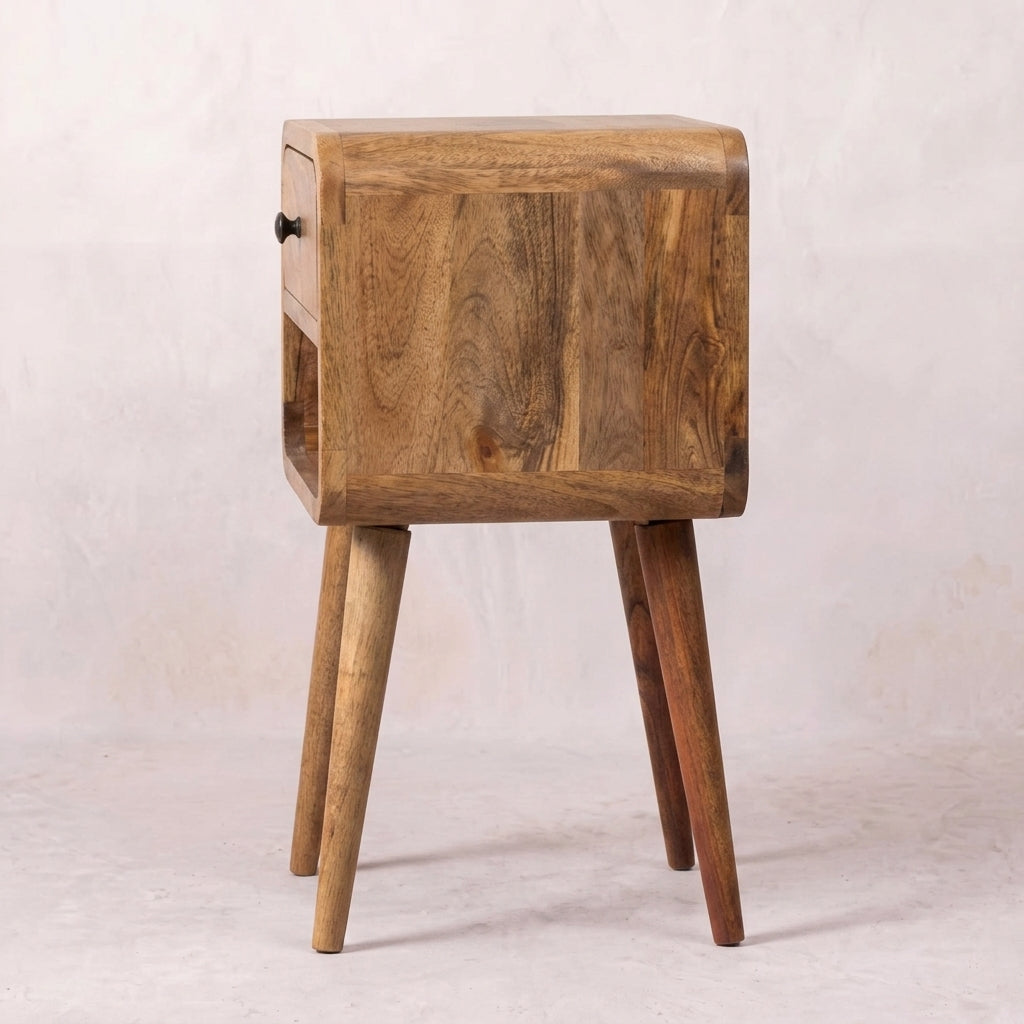 Mini Oak-ish Curve Lower nightstand