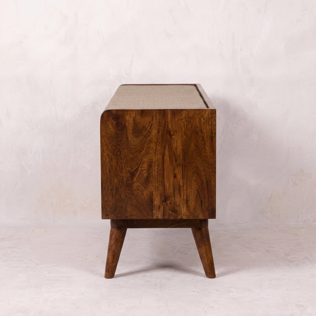 Mud Linen Nordic Storage Bench