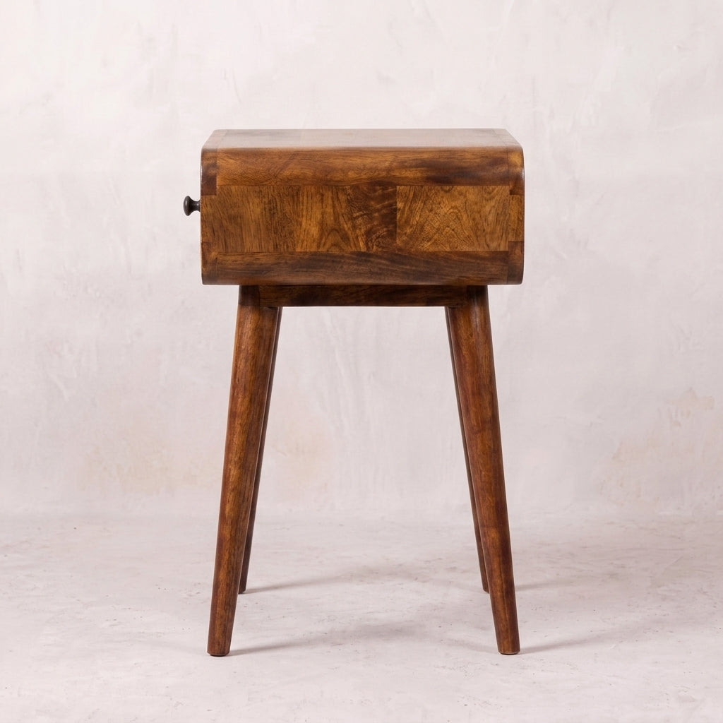 Avora Chestnut Nightstand with 1 drawer