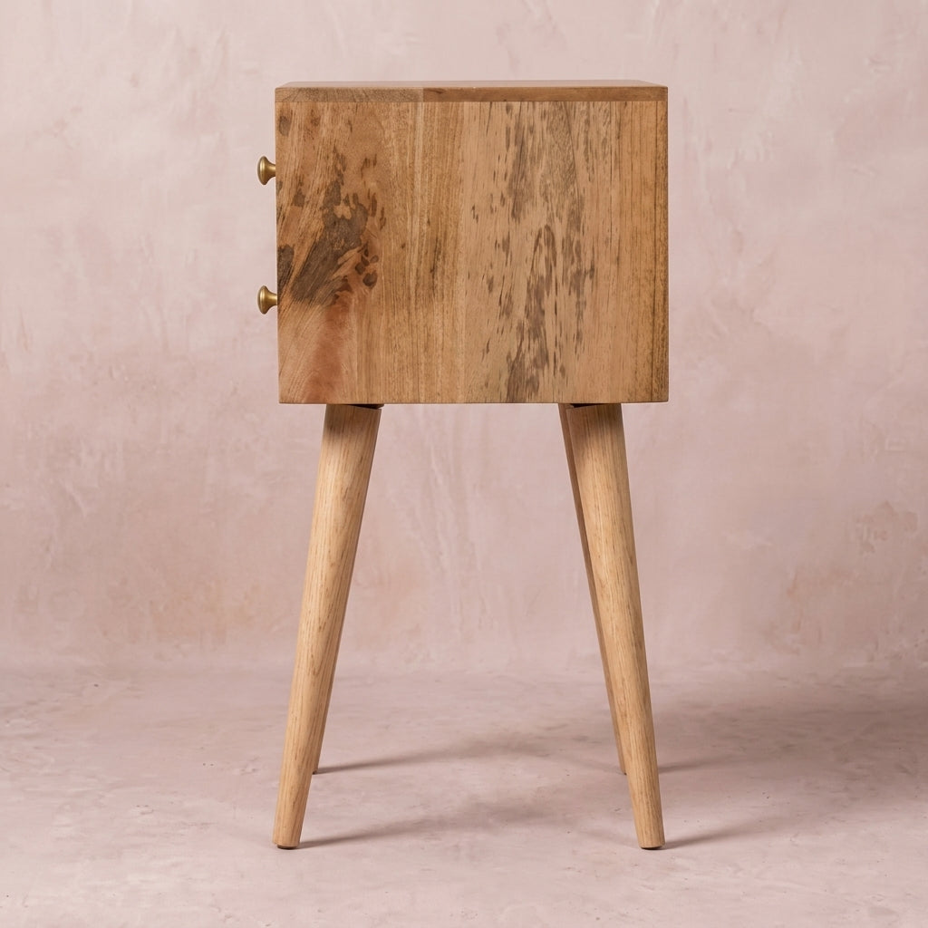 Mini Bone Inlay 2 Drawer Bedside