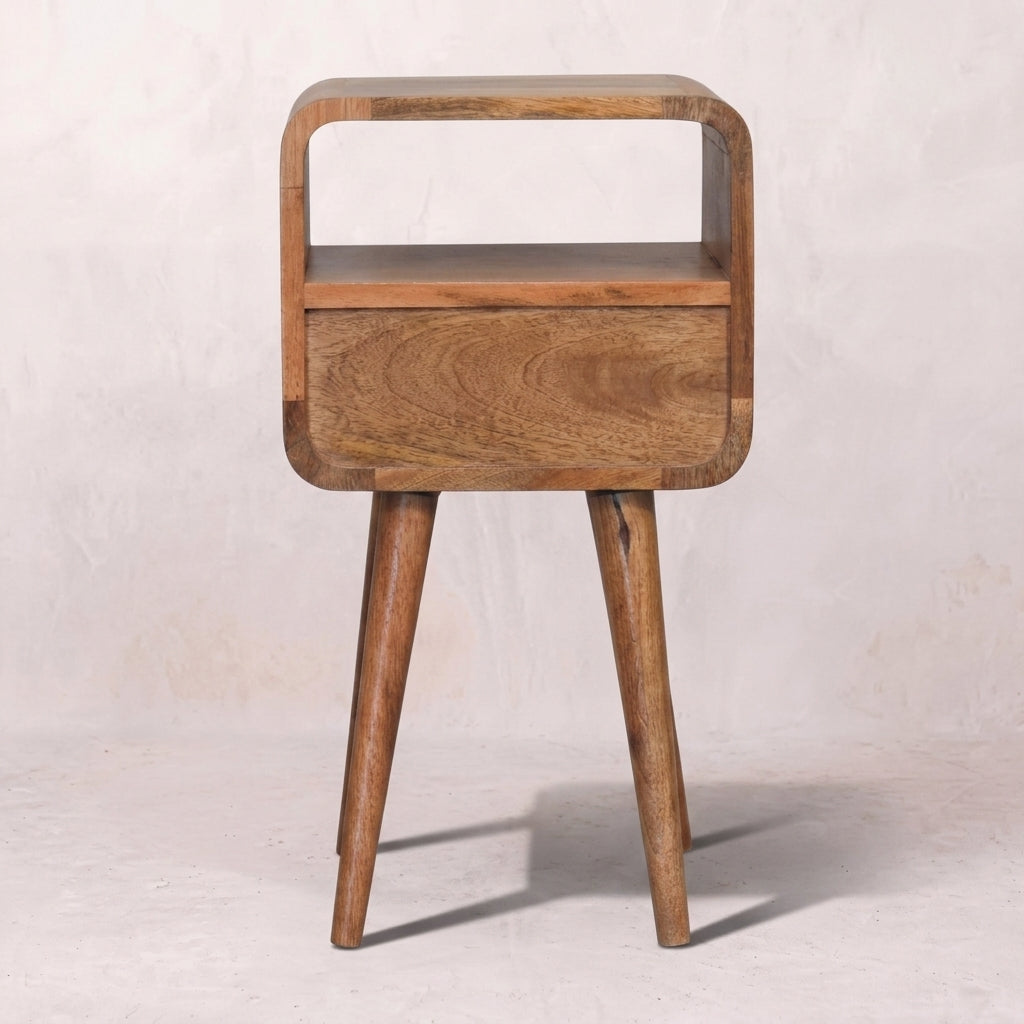 Mini Oakish Curve Open nightstand