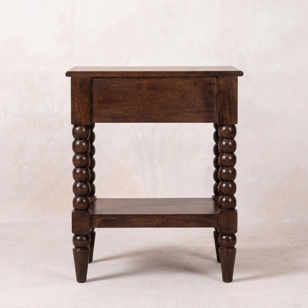 Solid Wood Winewood Oak Nightstand 23.5"