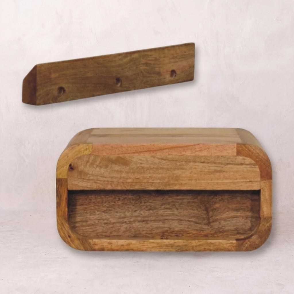 Avora Mini Wall-Mounted Oak-ish 1 Drawer Nightstand