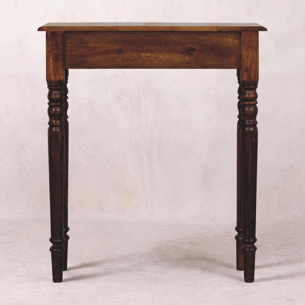 Turned Legs 1 Drawer Chestnut Console