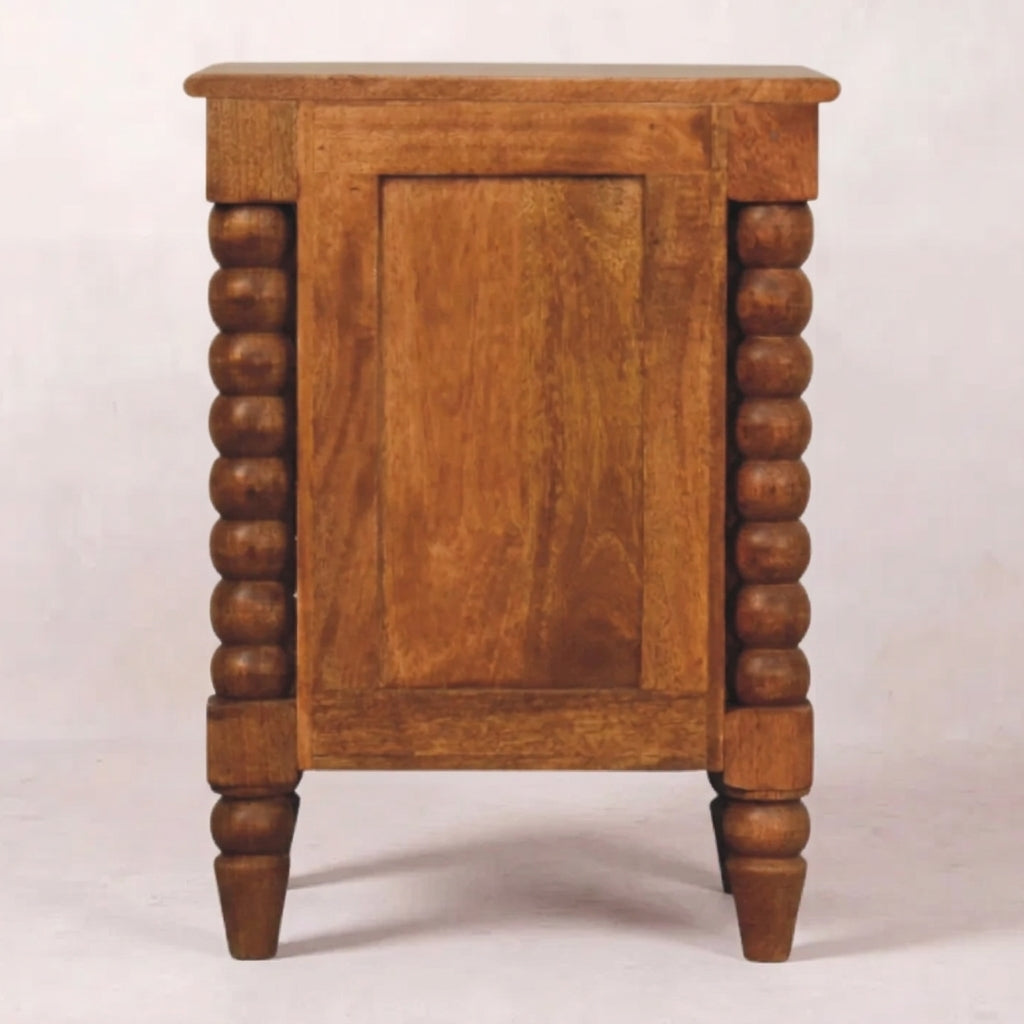Solid Wood Amber Oak Nightstand 21.5"